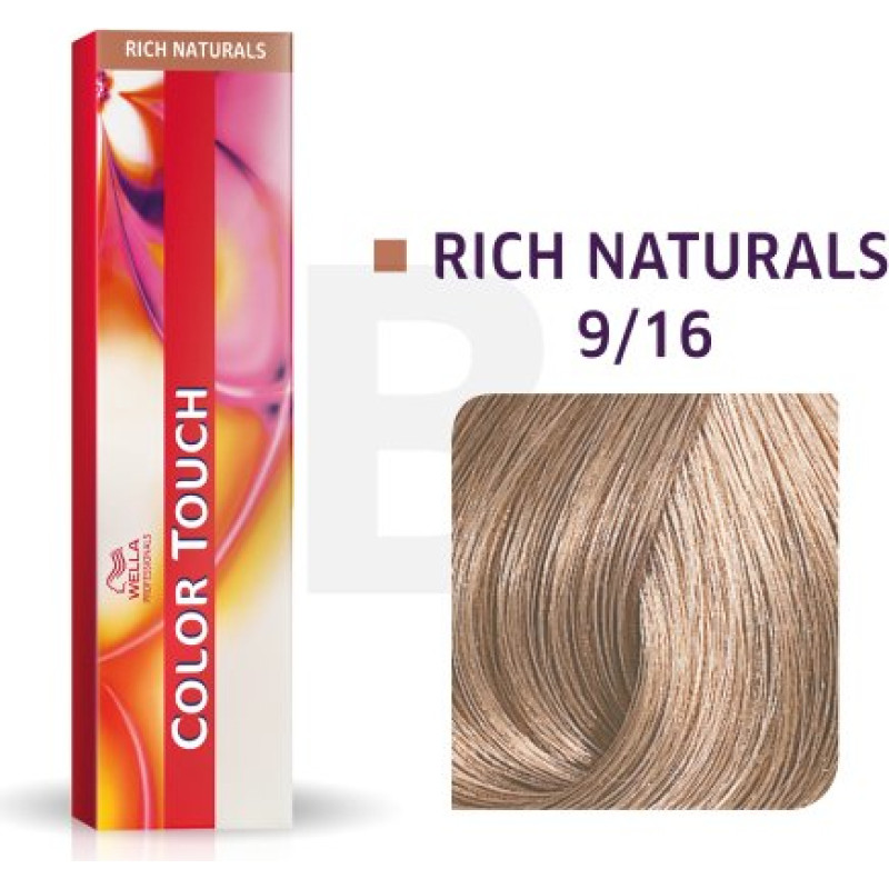 Wella Professionals Color Touch Rich Naturals profesionālā demi-permanentā matu krāsa ar daudzdimensiju efektu 9|16 60 ml