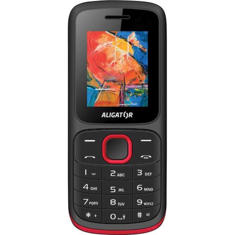 Noname Aligator D210 4.57 cm (1.8") 66 g Black  Red Senior phone 8595181161746