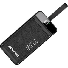 Awei PowerBank P142K 50000mAh 22.5Wblack 3xUSB|PD|Lightning wyświetlacz + lampka LED
