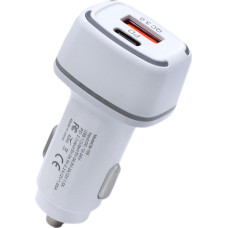 Goodbuy auto lādētājs M-105 QC 3.0 + PD | USB-A | Type-C balts