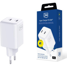 3Mk Protection 3mk Hyper Charger PD 45W QC4+ PPS 2C Super-Fast Charge 2.0 Wall Charger - White
