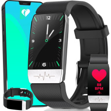 Retoo Viedpulkstenis sportam ar veselības miega monitoru, ūdensizturīgs BT + siksniņas