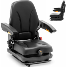 Hillvert Regulējams sēdekļa krēsls ar roku balstiem un traktora siksnas sēdekli 42x47cm