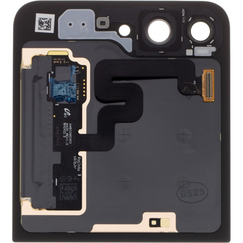 LCD display + Touch Unit + Front Cover (Outer) Samsung F741 Galaxy Z Flip 6 5G Black (Service Pack)