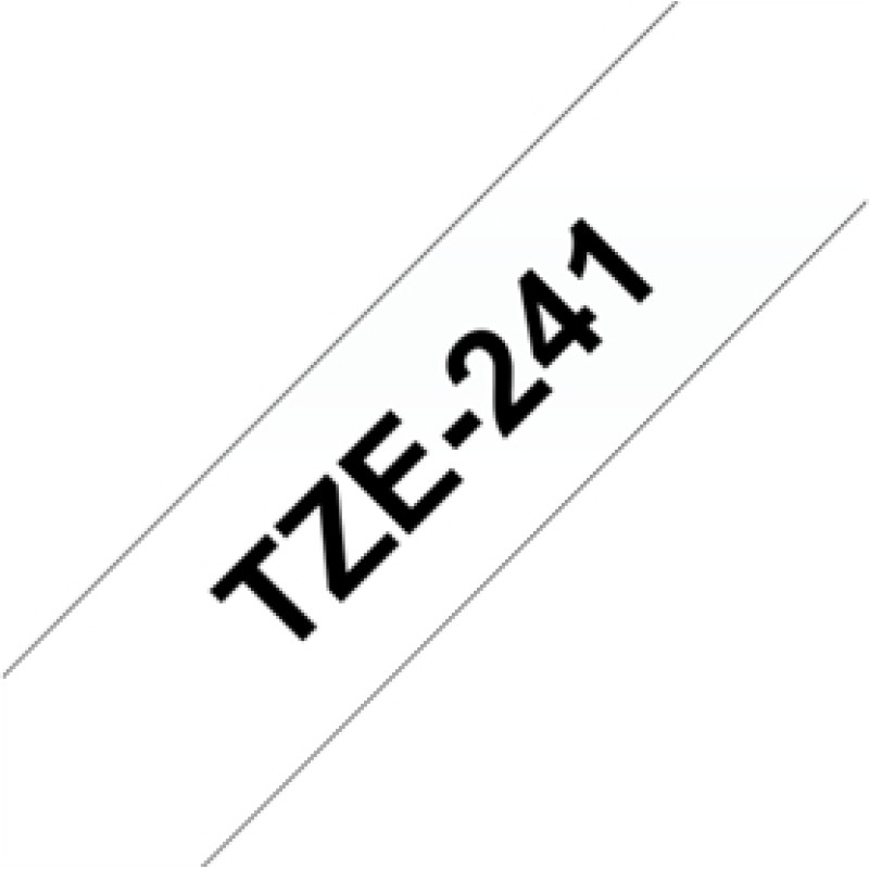 BROTHER TZE241 tape black|white 18mm 8m