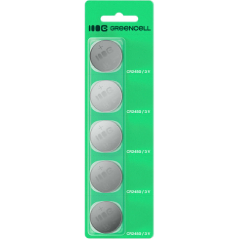 Baterijas Green Cell Blister 5x Lithium Battery CR2450