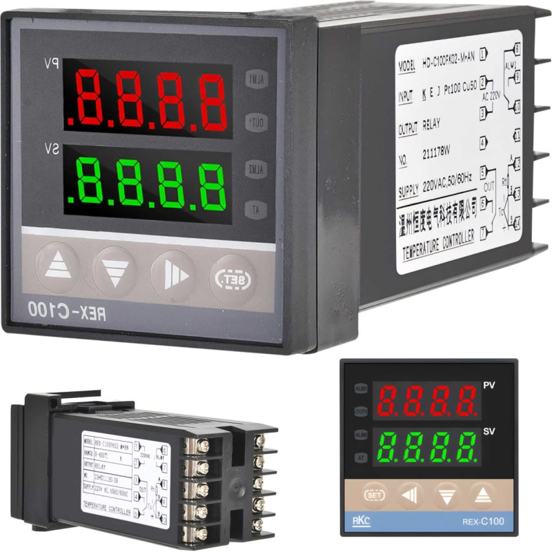 Retoo Termostata regulatora temperatūras kontrolieris centrālās apkures krāsns ventilatora sildītājam 230 V