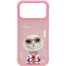 Nimmy Etui Nimmy Cool&Cute 2.0 Cat do iPhone    17 Pro r&oacute;żowy