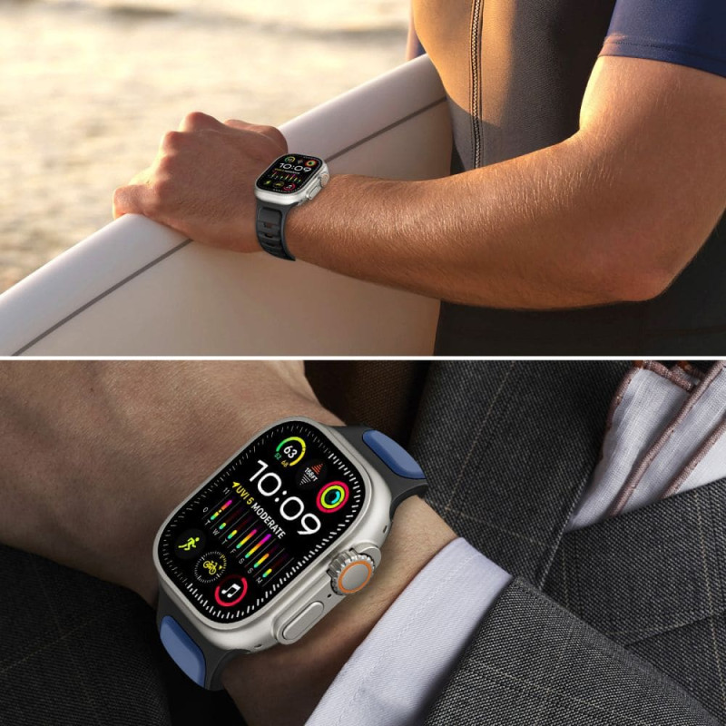 TECH-PROTECT ICONBAND LINE APPLE WATCH 8 | 9 | 10 | 11 | SE | ULTRA (44 | 45 | 46 | 49 MM) BLACK|GREEN