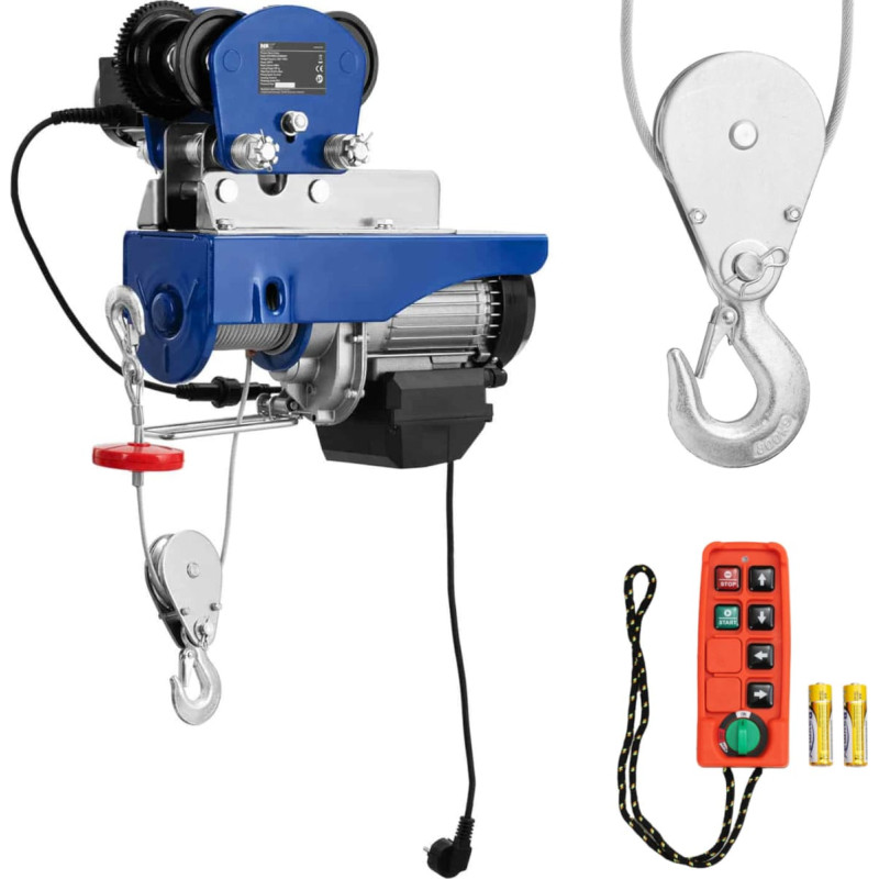 MSW Elektriskā vinča ar tro&scaron;u celtni 1350 W 12 m 400 kg