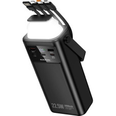 Borofone Power Bank 30000mAh BJ65 High - 2xUSB + Type C - QC 3.0 22,5W + PD 20W with USB, Type C, Lightning and micro USB black
