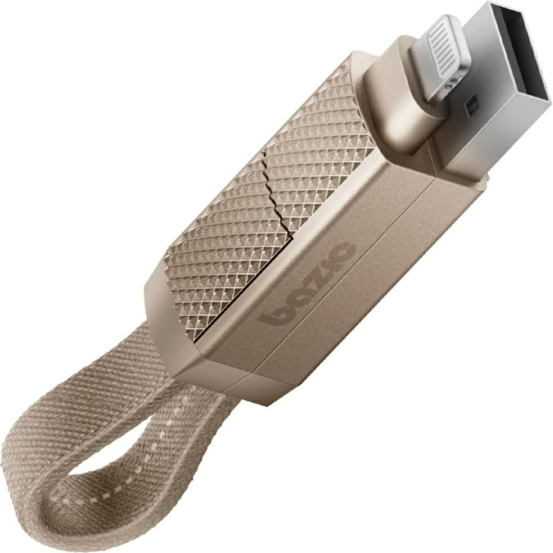 Energea Cable Bazic GoCharge Alucable 4in1 (USB-A|USB-C - USB-C|Lightning) 15cm 60W 3A PD Fast Charge gold