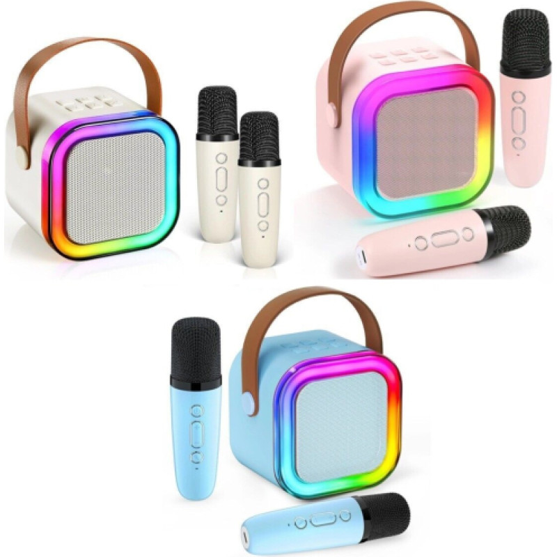 Blackmoon K12 Bluetooth Karaoke skaļrunis ar 2 mikrofoniem RGB (Mix colors)
