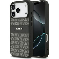 Dkny Etui DKNY Repeat Texture Pattern with     Tonal Stripe do iPhone 17 Pro czarny