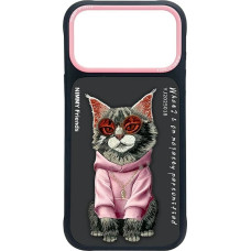 Nimmy Etui Nimmy Glasses Cool Cat do iPhone 17  Pro czarny
