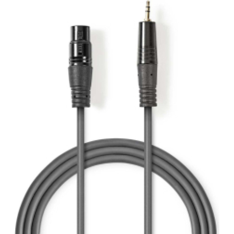 Kabelis Nedis XLR F - 3.5mm M 1m