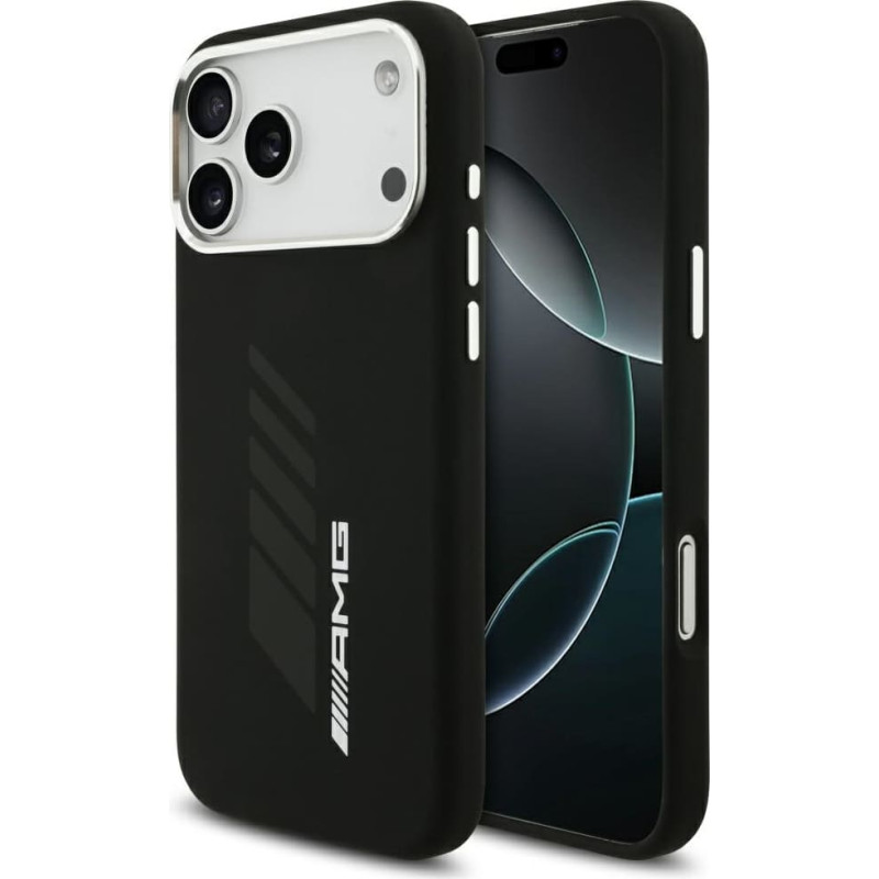 AMG Silicone Oversize Rhombs MagSafe Case for iPhone 17 Pro Max Black