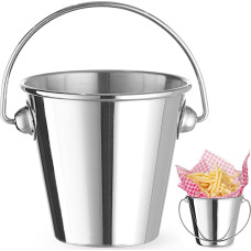 Hendi Mini tērauda spainis ar rokturi uzkodu pasniegšanai, diametrs 75x66 mm