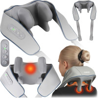 Neo-Sport Muguras un kakla šiatsu masieris NS-505, 3 režīmi, bezvadu sildīšana