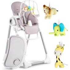 Nukido Belo viršu krāsas barošanas krēsliņš ar galdiņu un rotaļlietu stieni