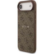 Guess PU Leather 4G Colored Ring MagSafe Case for iPhone Air Brown