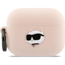 Case Karl Lagerfeld Silicone Chaupette   Head 3D for AirPods Pro 3 pink