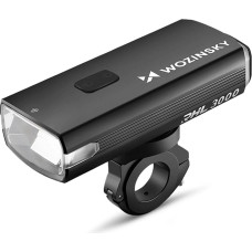Wozinsky Priek&scaron;ējais velosipēda lukturis ar USB-C kabeli, 3000 lm - melns