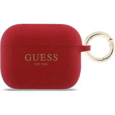 Case Guess Silicone Glitter Ring for AirPods Pro 3 fuchsia