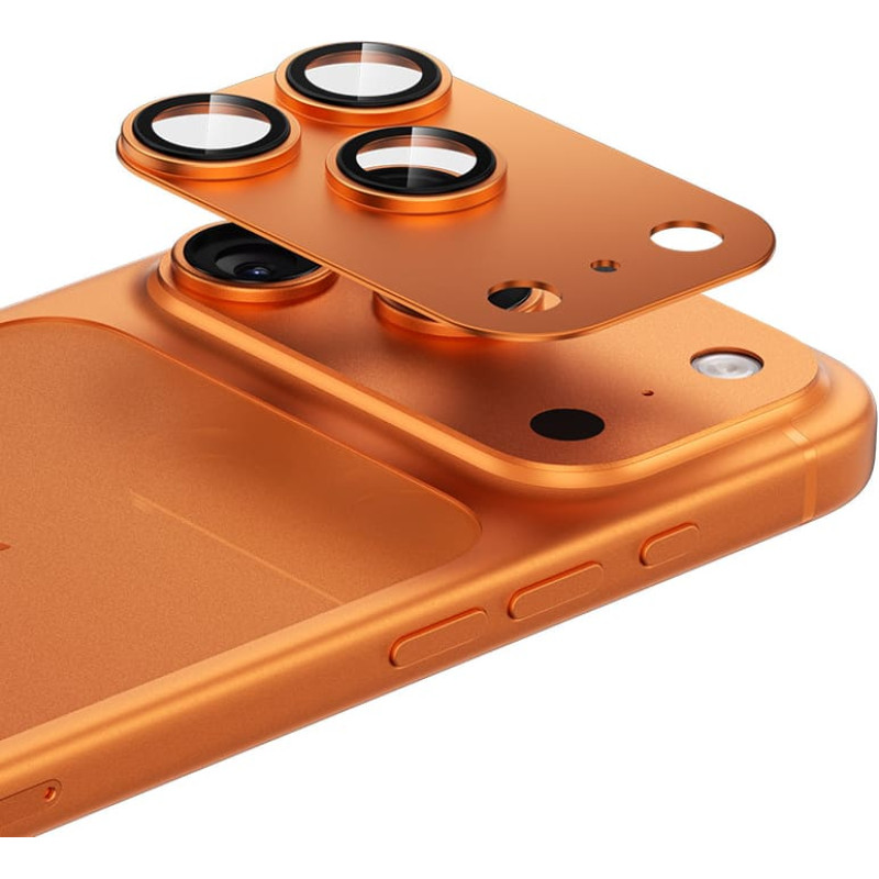 Benks Tempered glass Glass Warrior Metal Integrated Lens Protector (C070) for Iphone 17 Pro Max (lens 3 pieces) orange