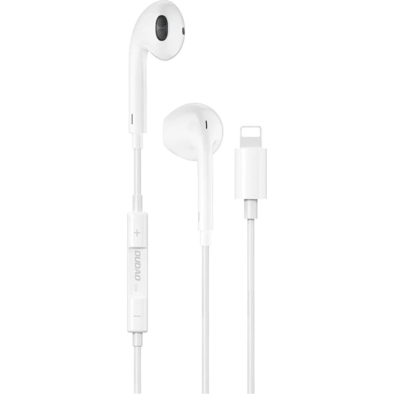 Dudao X14+ Wired In-Ear Headphones with Lightning Connector 1.2m - White