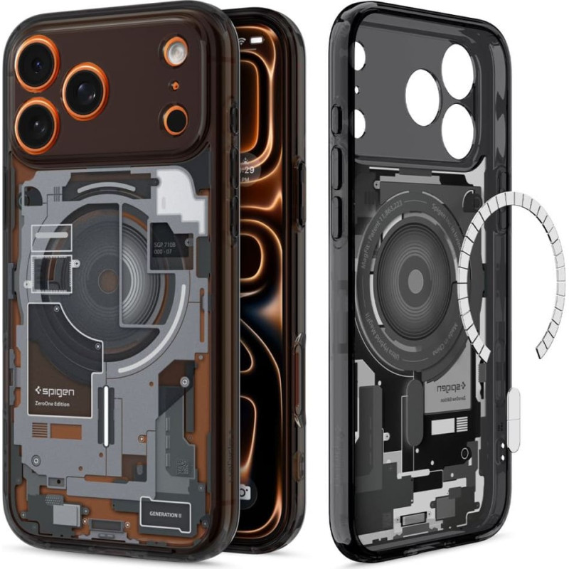 Spigen iPhone 17 Pro MagSafe Ultra Hybrid Zero One vāciņ&scaron; &mdash; melns