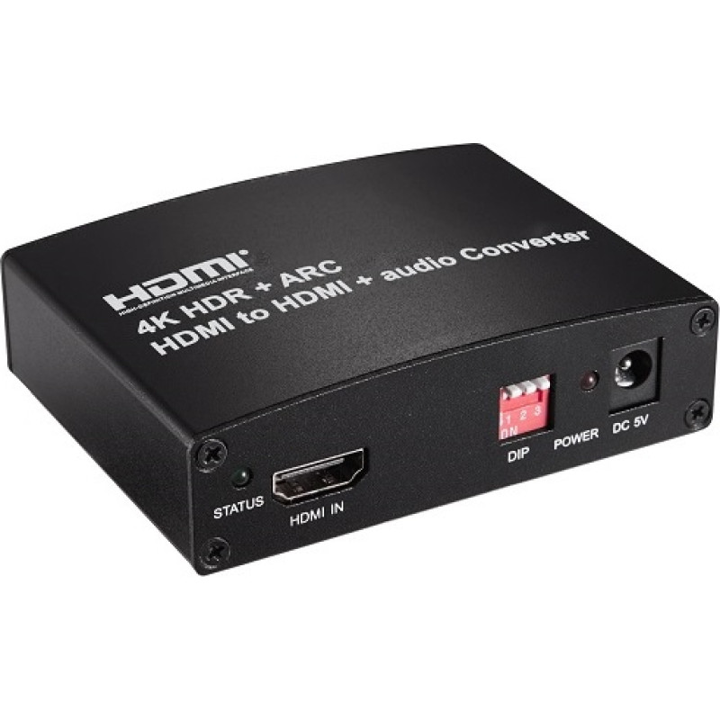 Extradigital HDMI audio ekstraktors, HDMI uz HDMI + audio, 4K 60Hz