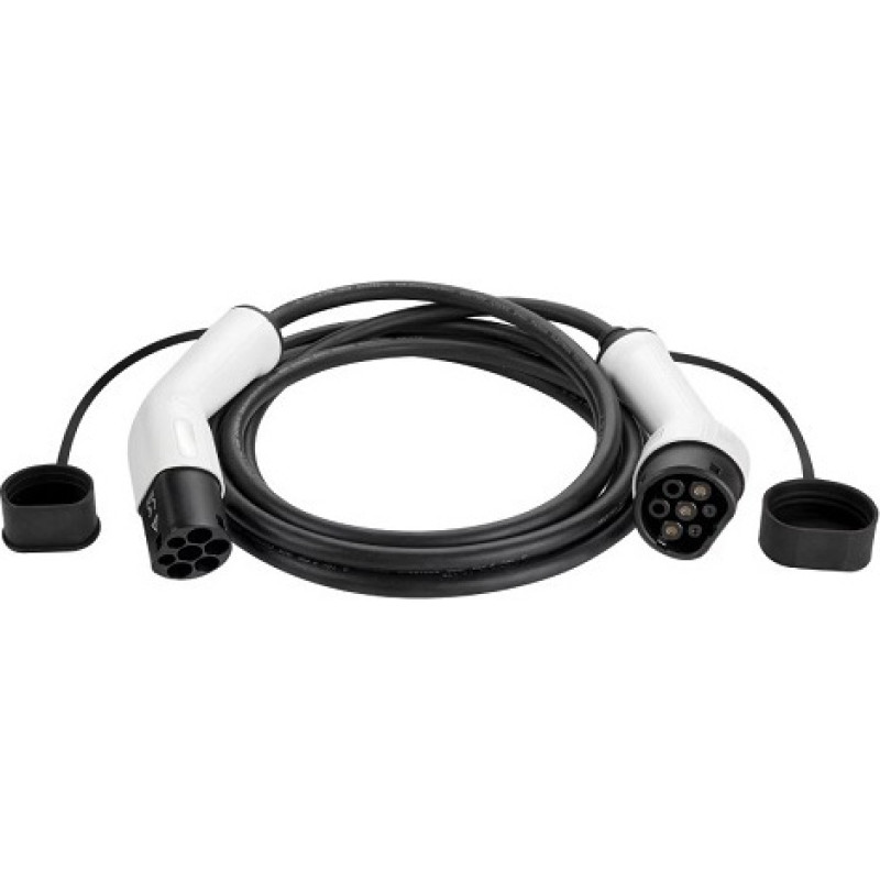 Hismart Elektroauto uzlādes kabelis 2. tips - 2. tips, 32A, 22kW, 3 fāžu, 7m