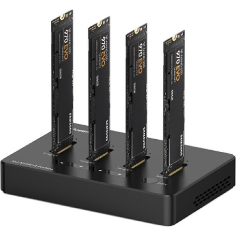 Extradigital SSD 4 ligzdu dokstacija M.2 NVME, USB-A, USB-C