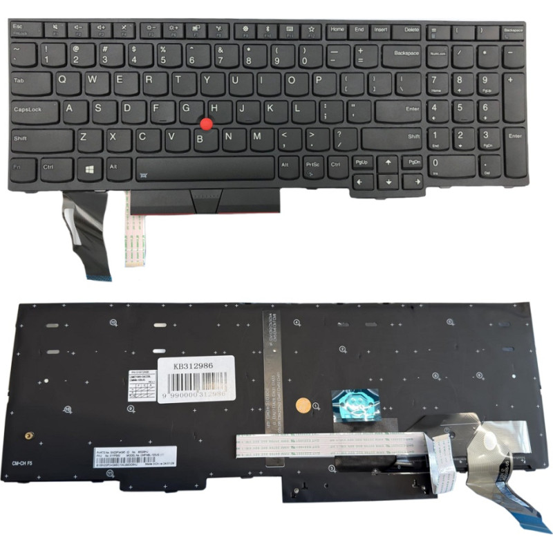 Lenovo tastatūra: E580 (ar fona apgaismojumu)