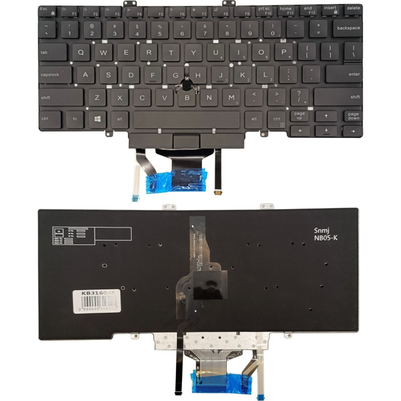 Dell Latitude 5400 tastatūra ar trackpoint