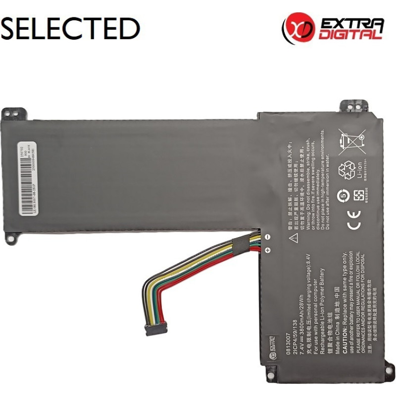 Extradigital Klēpjdatora akumulators LENOVO 0813007, 3800mAh, Extra Digital Selected