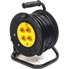 EXD Pagarinātājs ar spoli 25m, 4 rozetes, 3x2.5mm2