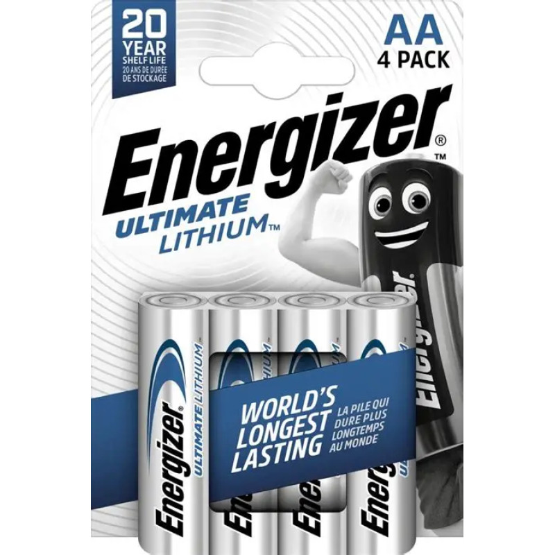Energizer LR06-4BB Ultimate Lithium AA baterijas | 4 gab.