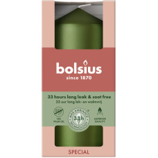 Bolsius Svece cilindrs &Oslash;120x58mm metāliski zaļa