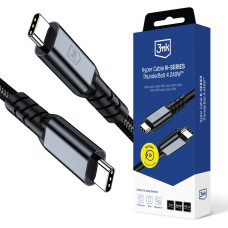3Mk Protection 3mk Hyper Cable N-SERIES Thunderbolt 4 USB-C | USB-C 1m 48V|5A 40Gb|s 240W 8K60Hz - black