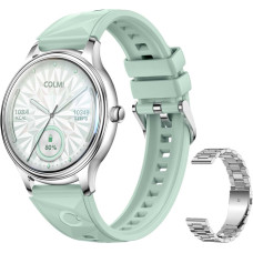 Smart Watch COLMI L28 (Silver-Green + silver steel strap)