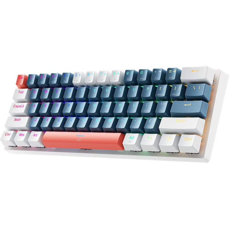Machenike K500-B61 Wired Mechanical Gaming Keyboard with Backlight Brown Switch - Blue and White