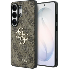 Guess PU 4G Metal Logo Case for Samsung Galaxy S26 Ultra Brown