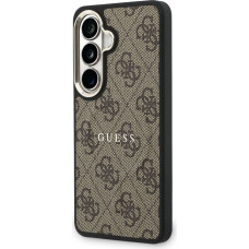 Guess PU Leather 4G Gold Frame Magnetic Case for Samsung Galaxy S26+ Brown