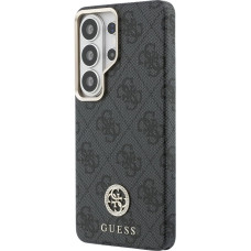 Guess PU Leather 4G Strass Logo Gold Frame Magnetic Case for Samsung Galaxy S26 Ultra Black