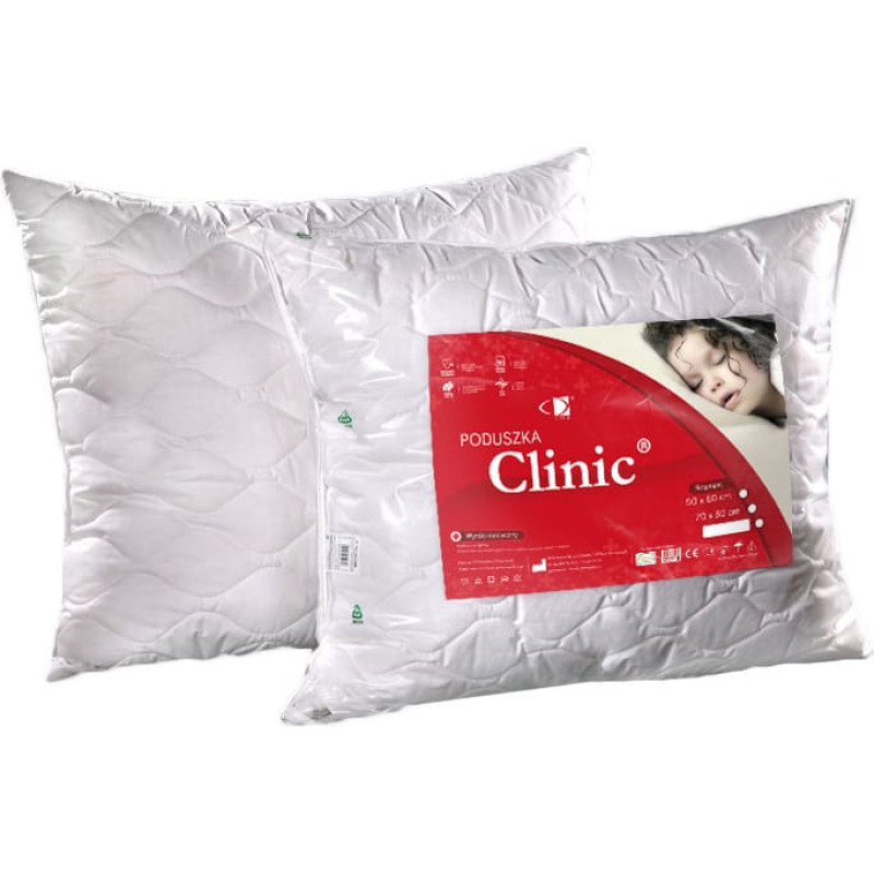 Antialerģisks spilvens 50x60 Clinic 0,45 kg balts 50% kokvilna 50% poliesters