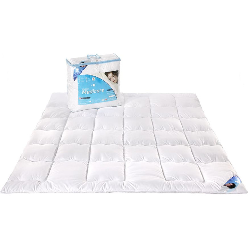 Antialerģiska sega 160x200 Medicare Duo 0,50 kg + 0,50 kg 100% balta mikrošķiedra