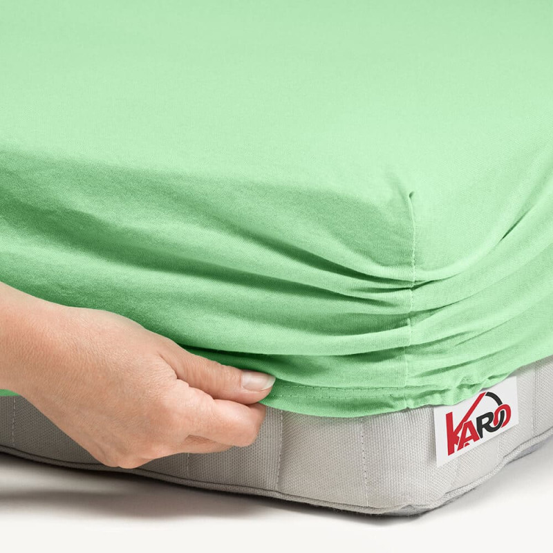 Džersija loksne 90x200 celadon 012 bieza 150g/m2
