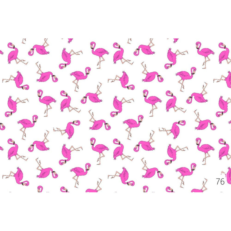 Piestiprināms aizkars vardēm 160x250 1435E balti rozā flamingo 76N
